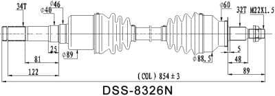 CV Axle Shaft 8326N