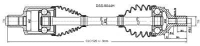 OE-Style High-End CV Axle Shaft 9044H